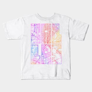 Dallas, USA City Map Typography - Colorful Kids T-Shirt